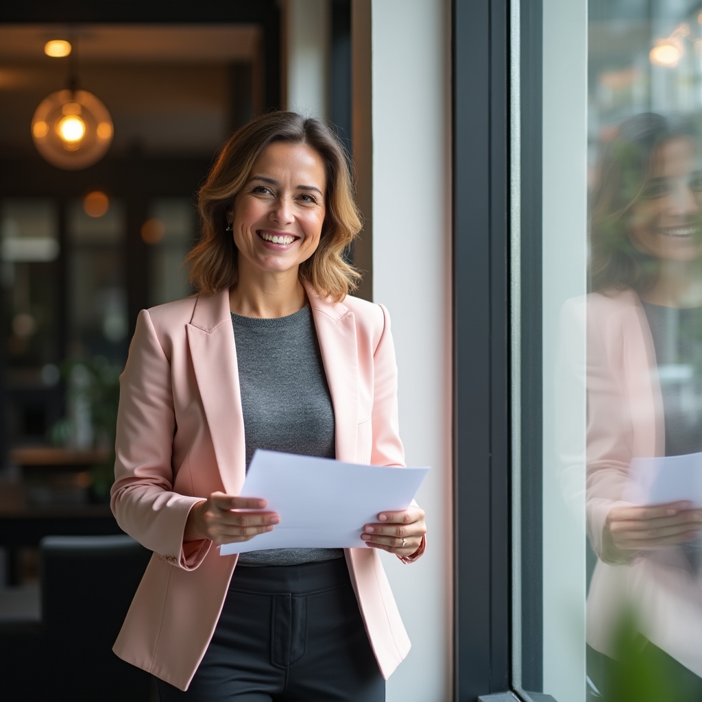 Professionista freelance che celebra un momento di crescita professionale